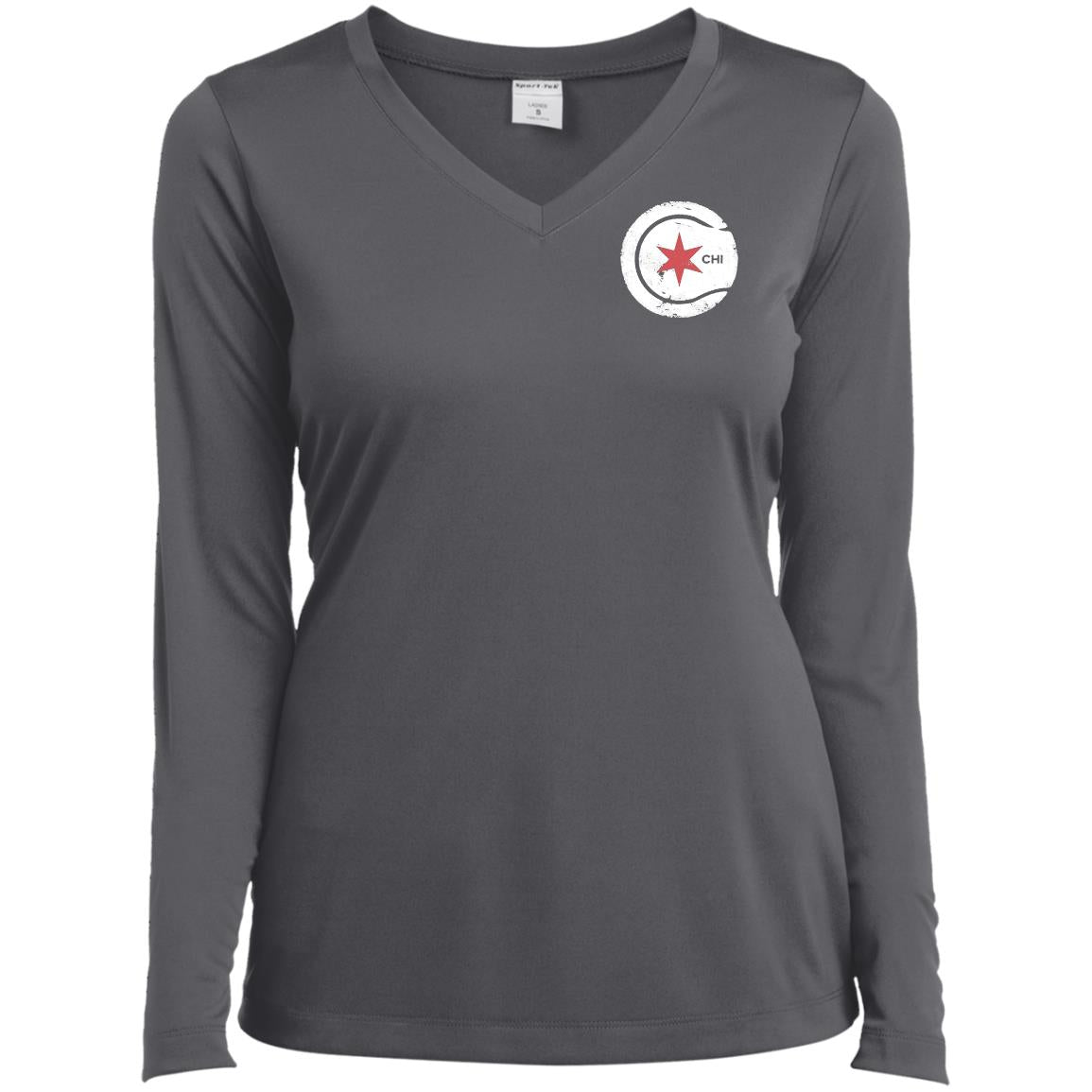 Chicago Star Ladies’ Long Sleeve Performance V-Neck Tee