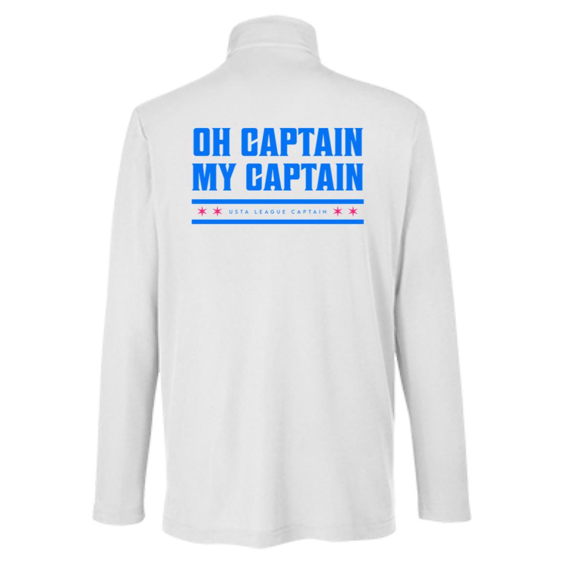 League Captain/USTA Double Logo Men's Performance 1/4 ZipFusion ChromaSoft Pique Quarter Zip
