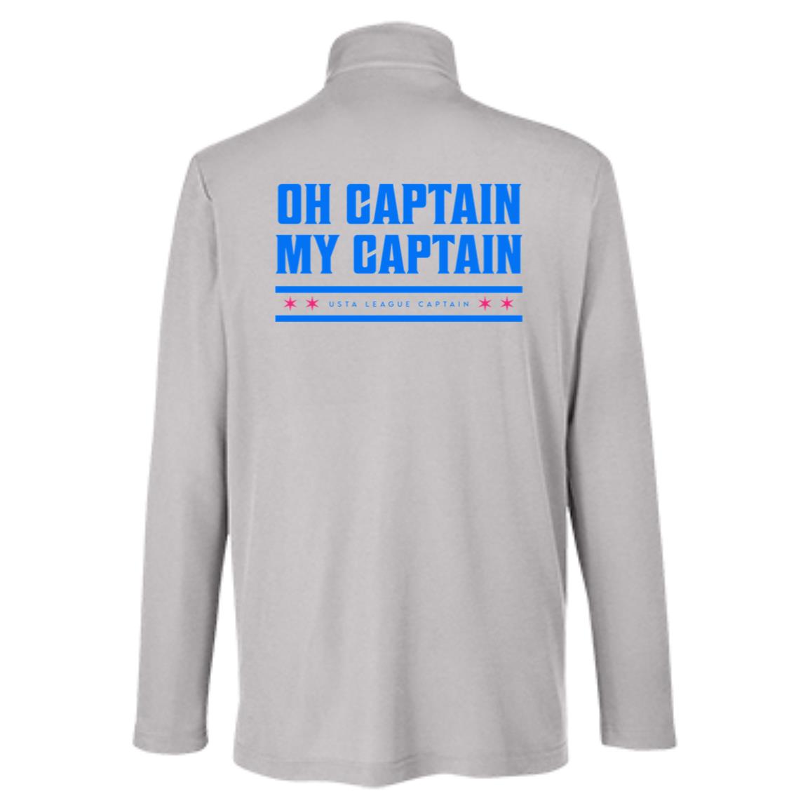 League Captain/USTA Double Logo Men's Performance 1/4 ZipFusion ChromaSoft Pique Quarter Zip