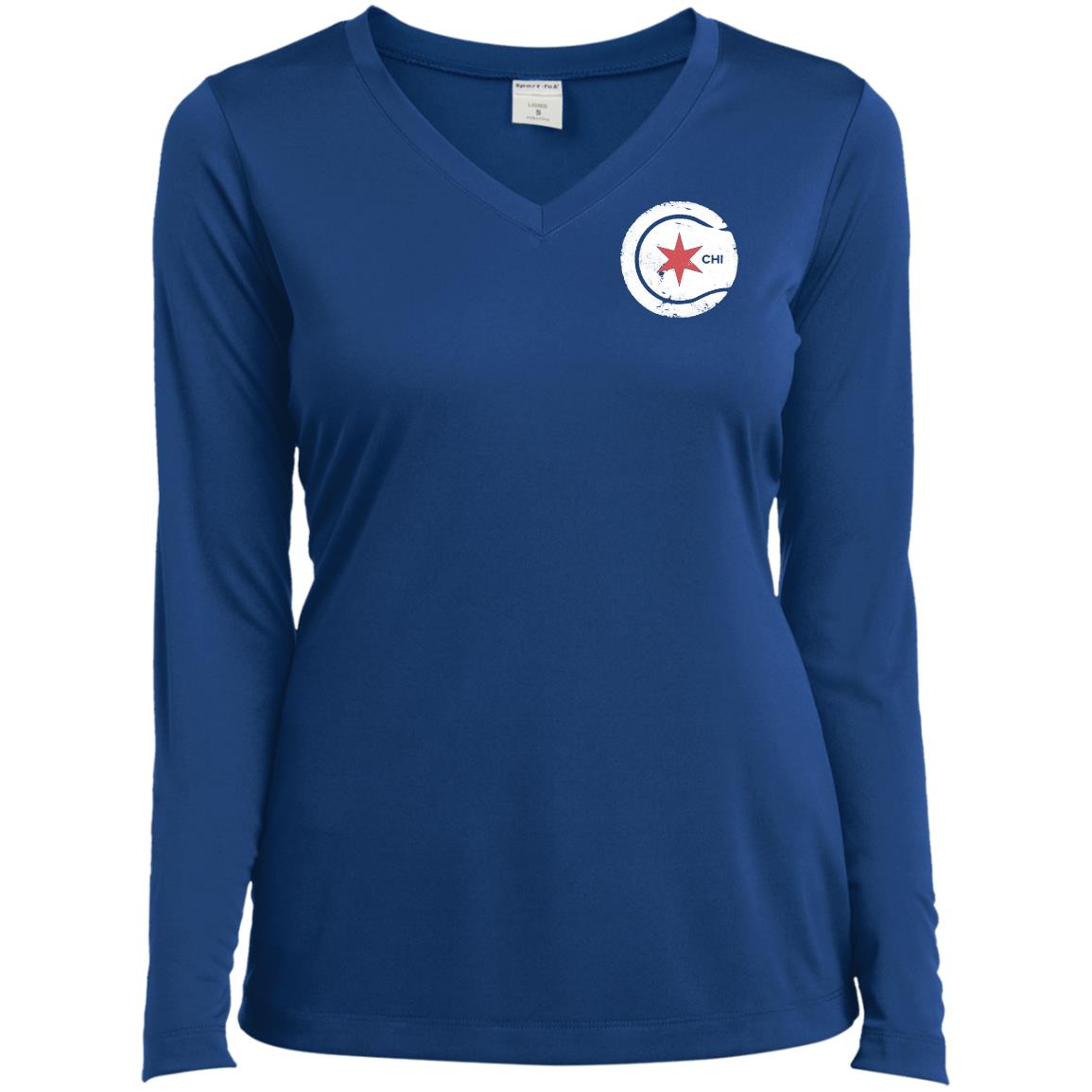 Chicago Star Ladies’ Long Sleeve Performance V-Neck Tee
